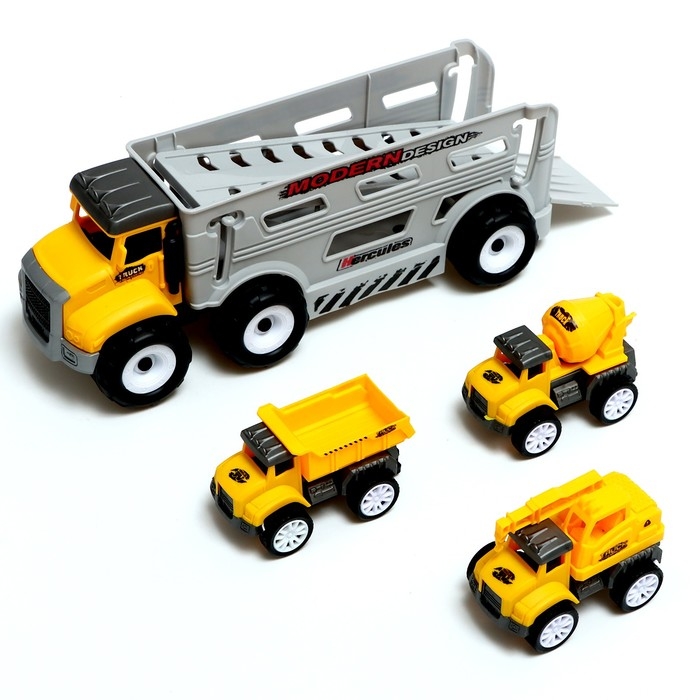 Грузовик инерционный &laquo;Автовоз&raquo;, 3 машинки в комплекте, МИКС