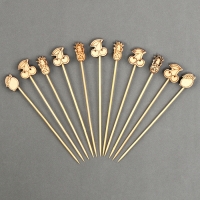 Шпажки деревянные &laquo;Фрукты&raquo;, 11 см, набор 12 шт.