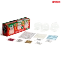 Ёлочные игрушки своими руками на новый год. Набор для декорирования шаров 3 в1 &laquo;Новогодняя ночь&raquo;, новогодний набор для творчества