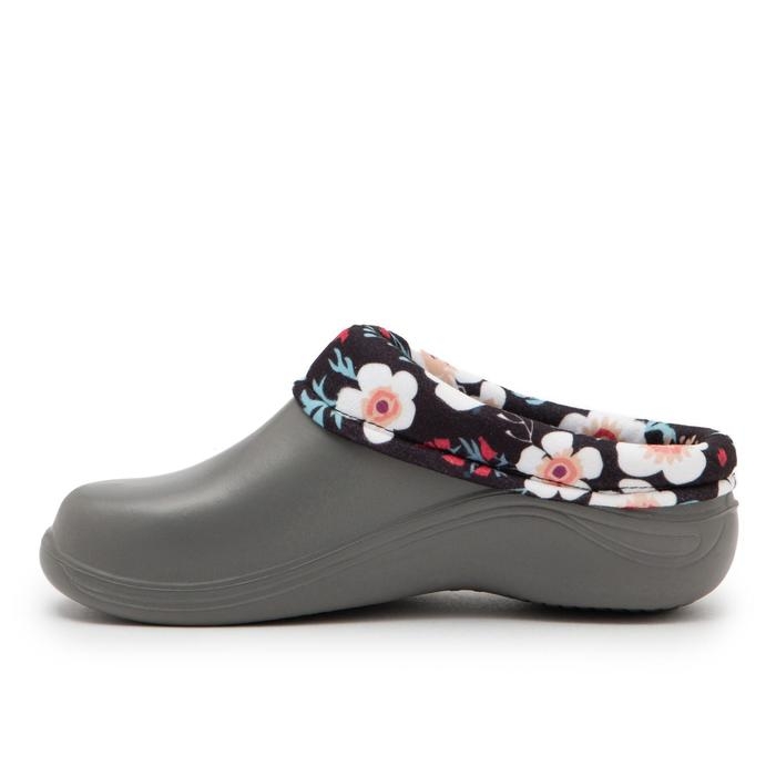 Галоши женские, цвет серый/цветочки, размер 38-39 Галоши женские, цвет серый/цветочки, размер 38-39