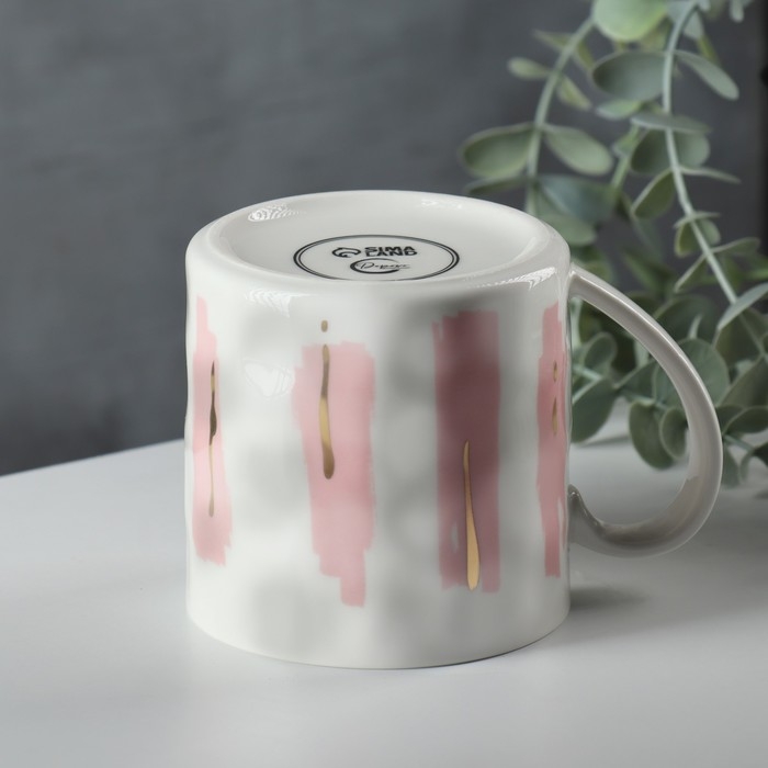 Кружка керамическая &laquo;Нежость&raquo;, 350 мл, цвет белый