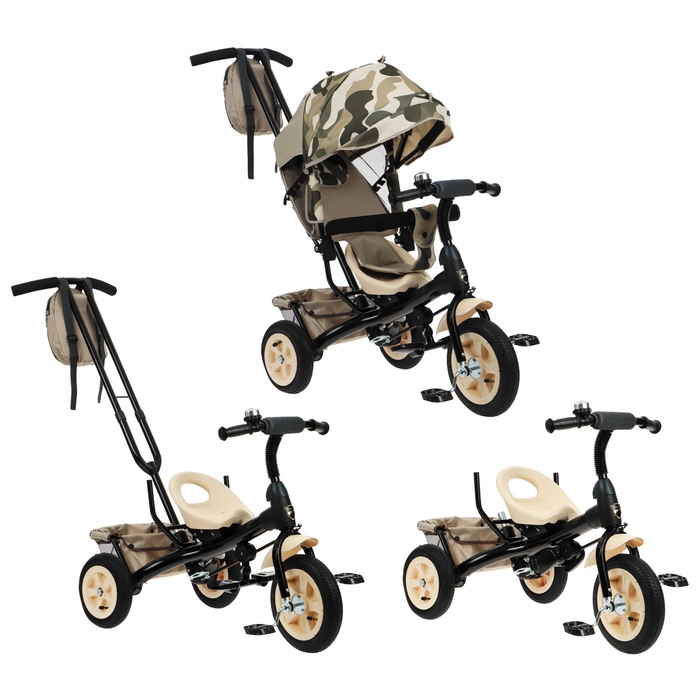 Велосипед трёхколёсный Vivat 1, принт хаки Велосипед трёхколёсный Vivat 1, принт хаки