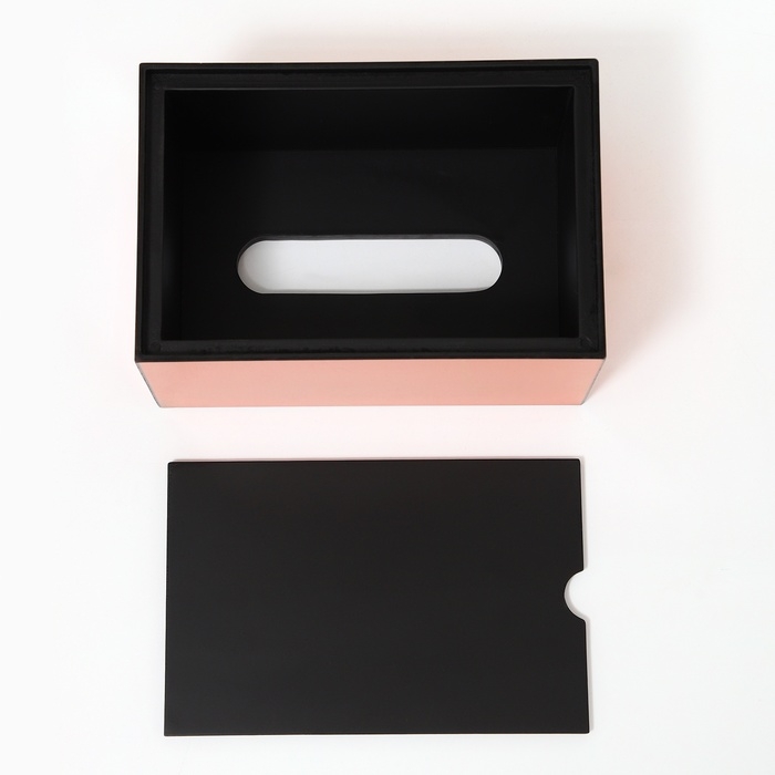 Шкатулка - диспенсер из акрила, цвет оранжевый 10 х 18 х 12 см (салфетница)