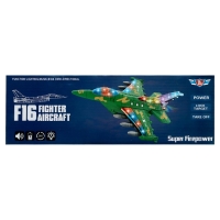 Самолёт &laquo;Истребитель&raquo;, на батарейках, свет, звук, зелёный