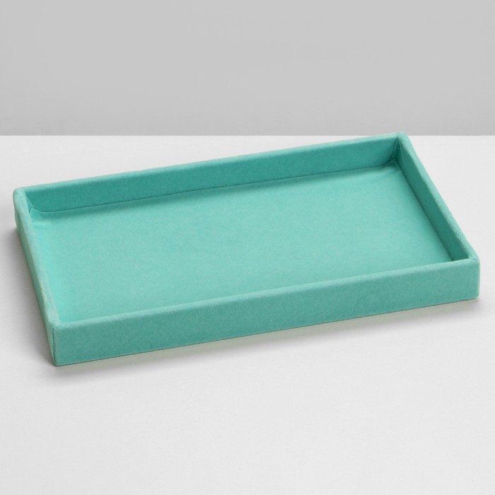 Подставка для украшений универсальная без вставок, флок, 21&times;12,3&times;2,5 см цвет бирюзовый