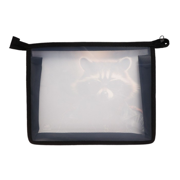 Папка для тетрадей А5, 230 х 190 х 50 мм, молния сверху, пластиковая, Calligrata Папка для тетрадей А5, 230 х 190 х 50 мм, молния сверху, пластиковая, Calligrata "Енот"