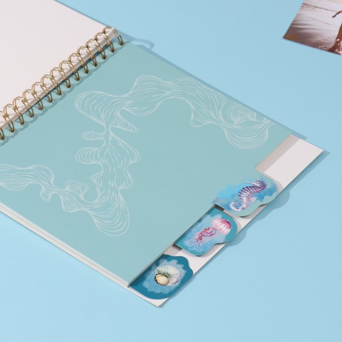 Фотоальбом на спирали 20 листов Фотоальбом на спирали 20 листов "Чайки" объёмный элемент + 4 вкладки 24х24 см