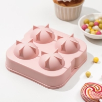 Форма для льда Доляна, 12&times;5 см, 4 ячейки, цвет МИКС