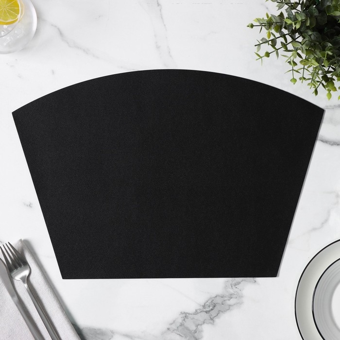 Салфетка сервировочная на стол «Тэм», 30×44 см, цвет чёрный Салфетка сервировочная на стол «Тэм», 30×44 см, цвет чёрный