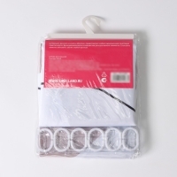 Штора для ванны Доляна &laquo;Беж&raquo; с люверсами, 180&times;180 см