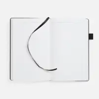 Ежедневник White Shall, недатированный, бело-черный