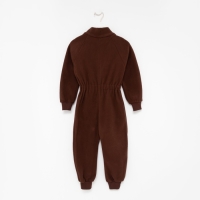 Комбинезон воротник-стойка, цвет коричневый, рост 92-98 см