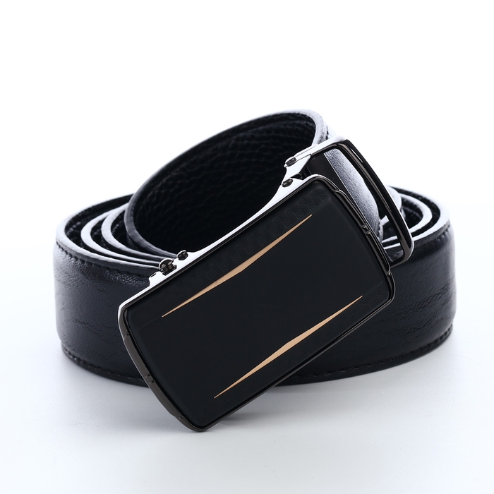 Ремень мужской, ширина 3,6 см, пряжка автомат, цвет чёрный Ремень мужской, ширина 3,6 см, пряжка автомат, цвет чёрный