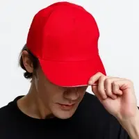 Бейсболка Long Beach, красная с белым