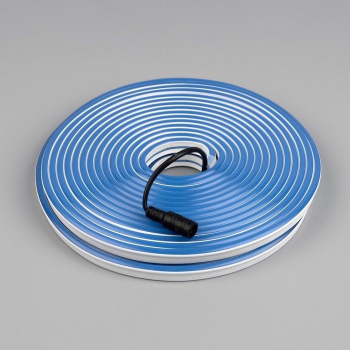 Гибкий неон Luazon Lighting 6 × 12 мм, IP65, 10 м, SMD2835, 120 LED/м, 12 В, свечение синее Гибкий неон Luazon Lighting 6 × 12 мм, IP65, 10 м, SMD2835, 120 LED/м, 12 В, свечение синее