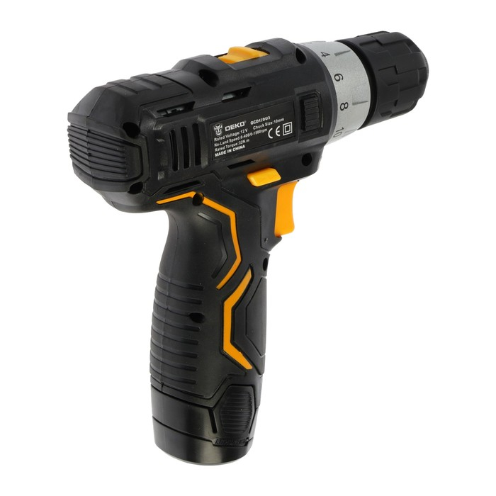 Дрель аккумуляторная Deko GCD12DU3 063-4096, 12 В, 32 Нм, АКБ, d 10 мм, 2 скорости