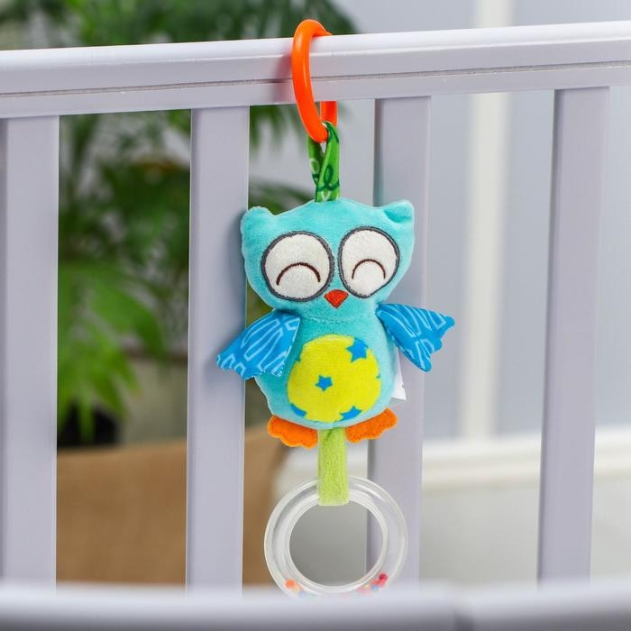 Подвеска мягкая &laquo;Слоник&raquo;, прорез., погремушка, на кроватку, коляску, виды МИКС, Крошка Я