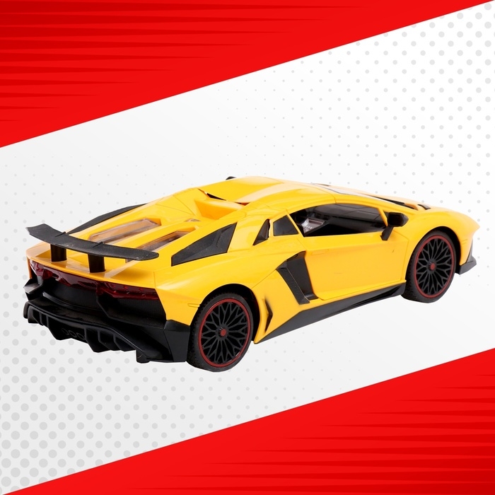 Машина радиоуправляемая &laquo;Ламбо&raquo;, 1:12, открываются двери, работает от аккумулятора, цвет жёлтый
