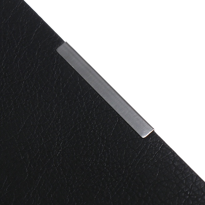 Еженедельник датир 2025г мягк обл иск кож А6+ 80л ESCALADA, тис ф, кр бл 70 г/м&sup2;, чёрный