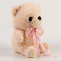 Мягкая игрушка «Медведь» с бантиком, 22 см, цвет бежевый Мягкая игрушка «Медведь» с бантиком, 22 см, цвет бежевый