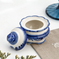 Подставка для яиц "Куличница", гжель, фарфор, 25х11 см Подставка для яиц "Куличница", гжель, фарфор, 25х11 см