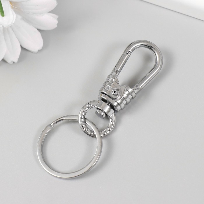 Брелок металл Брелок металл "Карабин с резьбой" 7х1,8 см