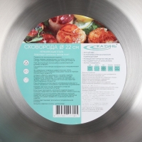 Сковорода &laquo;Общепит&raquo;, d=22 см, толщина корпуса 0,6 мм, дно 3,5 мм, с теплораспределительным слоем, индукция