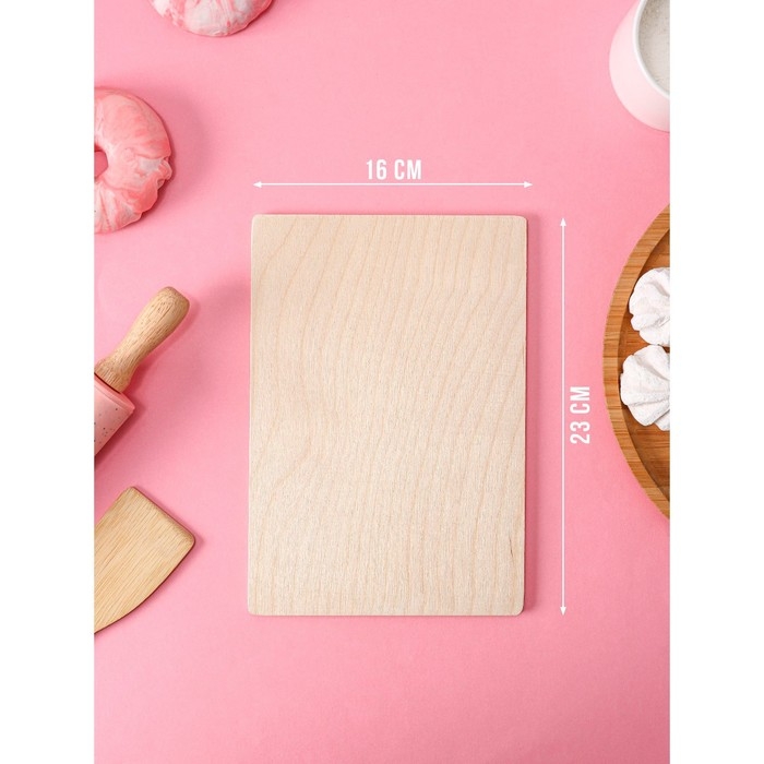 Доска разделочная деревянная Доляна &laquo;Правила бабушки&raquo;, 23&times;16&times;0,5 см