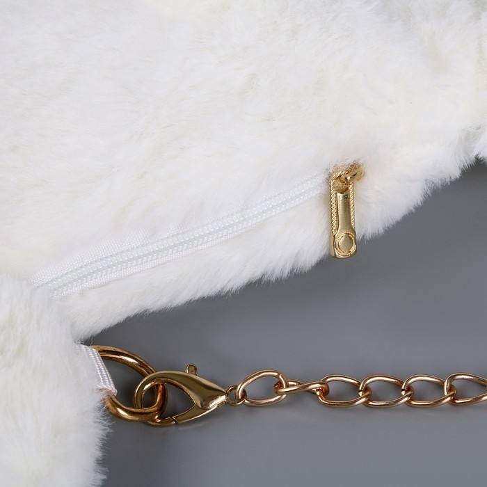 Сумка плюшевая Сумка плюшевая "Мишка", цвет белый