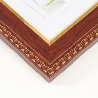 Фоторамка пластик 13х18 см "Золотые волны и точки" темное дерево 16,6х21,6 см Фоторамка пластик 13х18 см "Золотые волны и точки" темное дерево 16,6х21,6 см