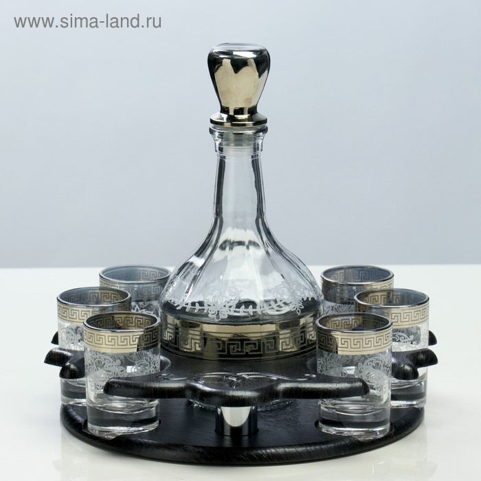 Мини-бар 7 предметов Столичный, гравировка 500/50 мл