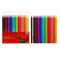 Карандаши цветные пластиковые 24 цвета Гамма "Мультики", заточенные, ПВХ, европодвес 251220213 Карандаши цветные пластиковые 24 цвета Гамма "Мультики", заточенные, ПВХ, европодвес 251220213