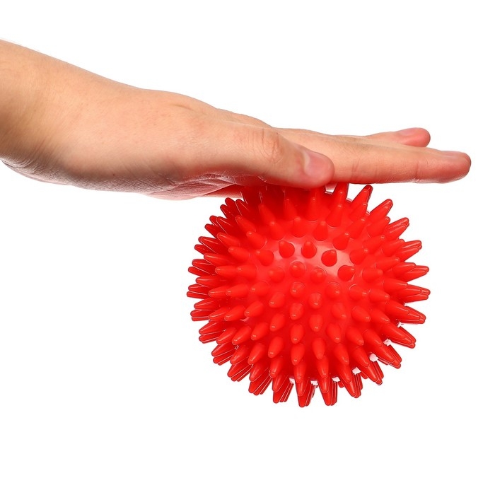 Мяч массажный ø9 см, цвет красный, Крошка Я Мяч массажный ø9 см, цвет красный, Крошка Я