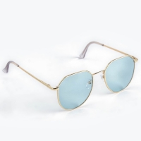 Очки солнцезащитные "OneSun", дужка 13 см, ширина 13 см, линза 4.5 х 5 см, бирюзовые