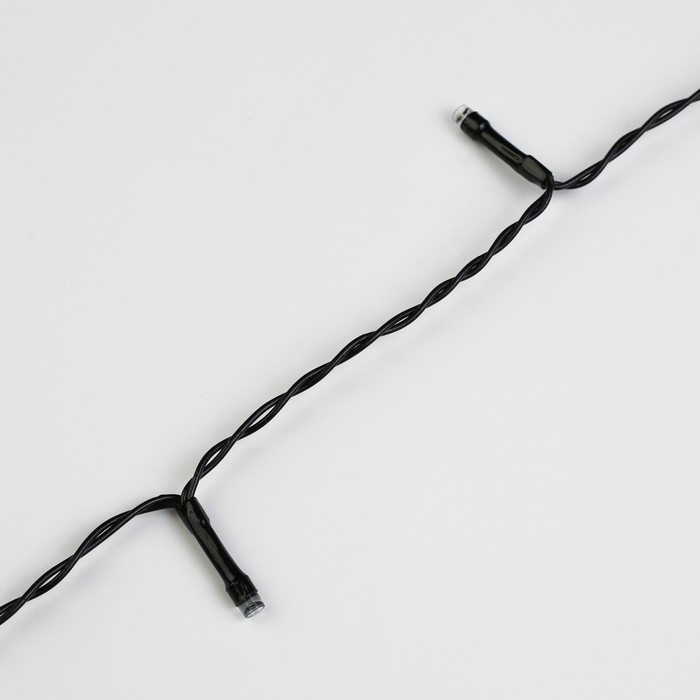 Гирлянда &laquo;Нить&raquo; 5 м, IP44, тёмная нить, 50 LED, свечение мульти, 2 режима, солнечная батарея