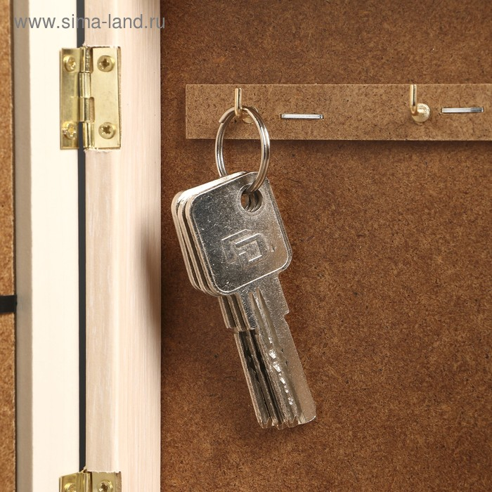 Ключница "Прекрасный букет" дуб молочный 15х21