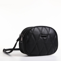 Сумка женская кросс-боди на молнии, цвет чёрный Сумка женская кросс-боди на молнии, цвет чёрный