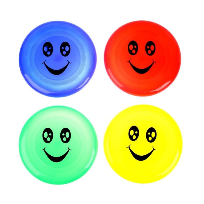 Фрисби, летающая тарелка &laquo;Смайл&raquo;, цвета МИКС