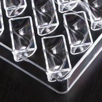 Форма для конфет и шоколада KONFINETTA &laquo;Плетёный батон&raquo;, 27,5&times;17,5&times;2,5 см, 21 ячейка 3,5&times;1,5&times;1,5 см, цвет прозрачный