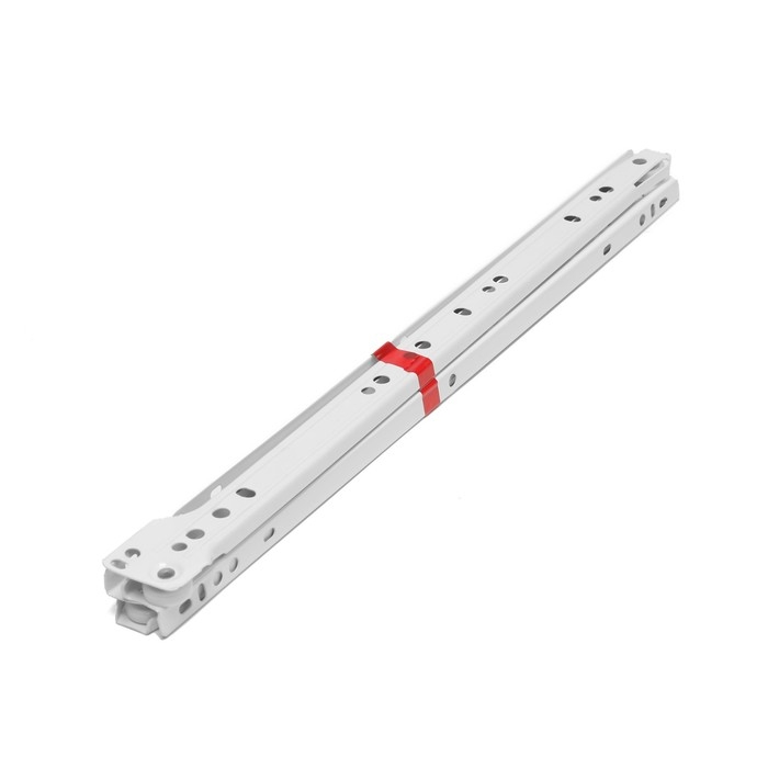 Роликовые направляющие ТУНДРА, L=400 мм, толщина 0,8 мм, белые, 2 шт. Роликовые направляющие ТУНДРА, L=400 мм, толщина 0,8 мм, белые, 2 шт.