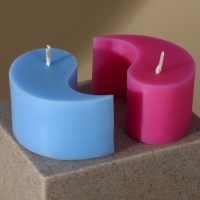 Свеча интерьерная &laquo;Инь-Янь&raquo;, розовая