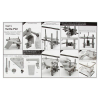 Платформа для черепах на регулируемых опорах с плавающим мостиком (мостик 29 х 24 см)