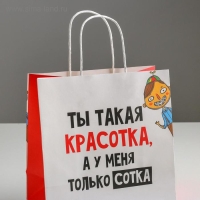 Пакет подарочный, упаковка, &laquo;Красотка&raquo;, 22 х 22 х 11 см