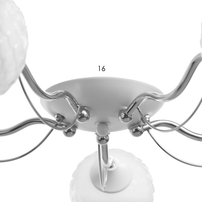 Люстра "Элия" 5хЕ27 40Вт бело-хромовый 49х49х18 см BayerLux