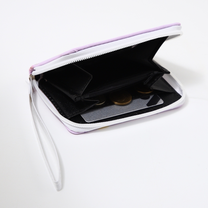 Кошелёк детский на молнии «Выбражулька», цвет сиреневый Кошелёк детский на молнии «Выбражулька», цвет сиреневый