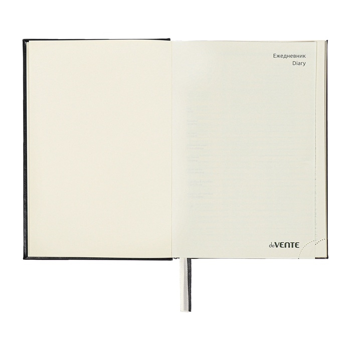 Ежедневник недатированный A5, 176 листов, deVENTE.Symbol, твёрдая обложка из искусственной кожи с поролоном, золотой срез, блок 70 г/м2, чёрный
