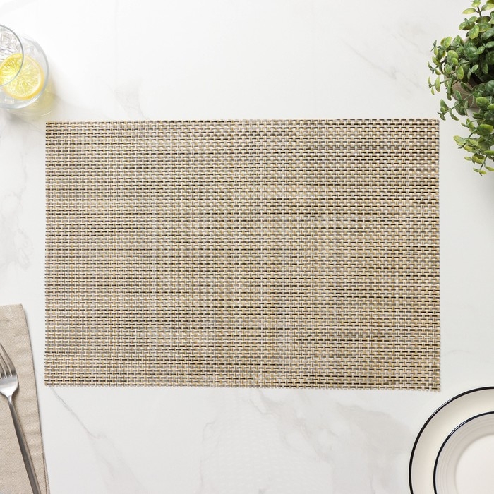 Салфетка сервировочная на стол Доляна «Классика», 45×30 см, цвет коричнево-бежевый Салфетка сервировочная на стол Доляна «Классика», 45×30 см, цвет коричнево-бежевый