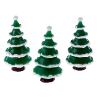 Новый год! Миниатюра кукольная &laquo;Снежная ёлка&raquo;, набор 3 шт., размер 1 шт. &mdash; 2 &times; 2 &times; 3 см