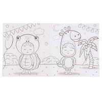 Раскраска &laquo;Лесная вечеринка&raquo;, 12 наклеек-лиц