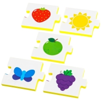 Мягкий пазл для малышей &laquo;Веселая логика&raquo;, 5 пазлов, виды МИКС, Крошка Я